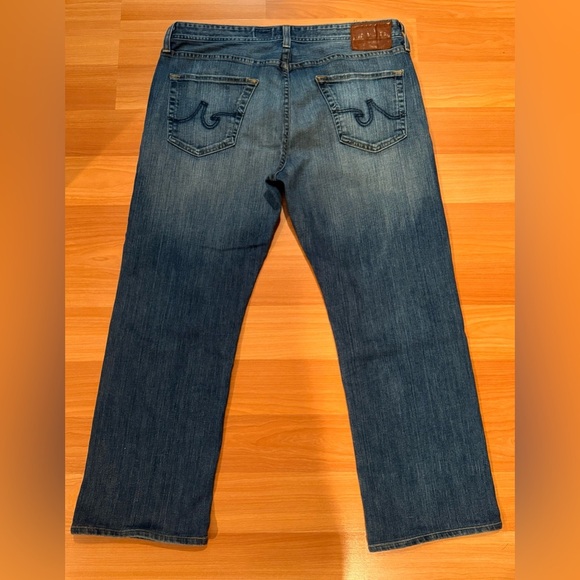 AG Adriano Goldschmied Men's Medium Blue Straight Leg Jeans Tag Size 36x34 - Picture 13 of 16